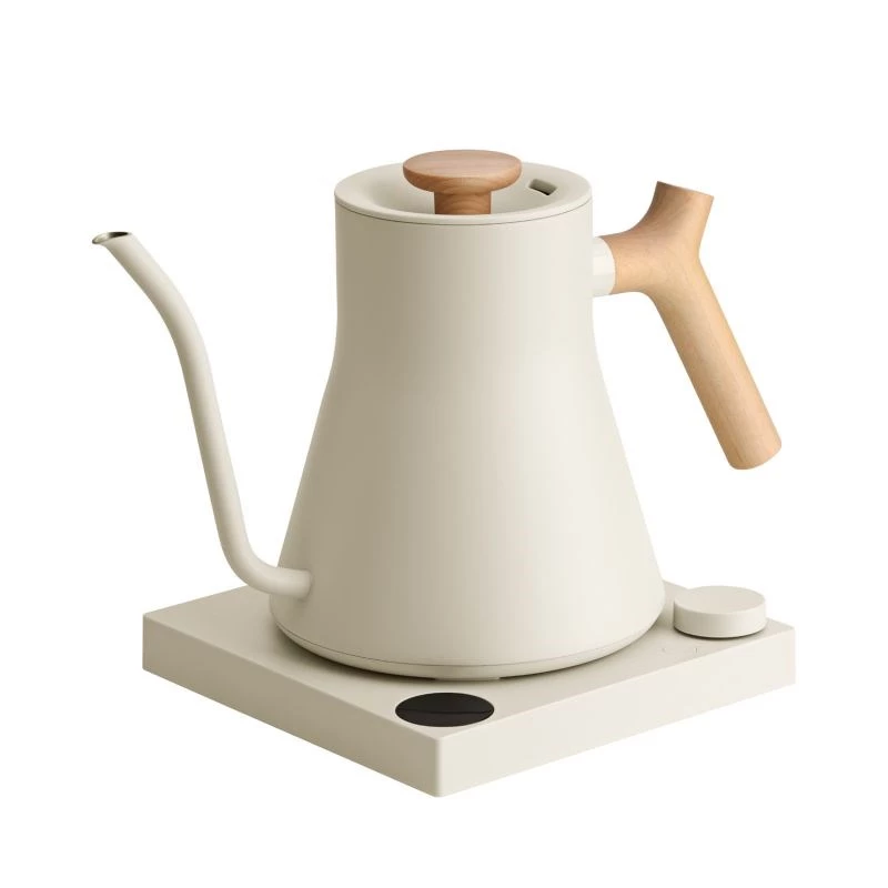 Fellow Stagg EKG PRO Bollitore elettrico pour-over 900ml sesamo-beige con manico in legno