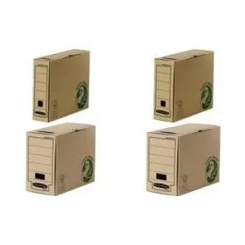 Fellowes BANKERS BOX EARTH scatola archivio, marrone, dorso 150 mm, cartone 100% riciclato, lembo richiudibile, 1 pezzo (4473202)