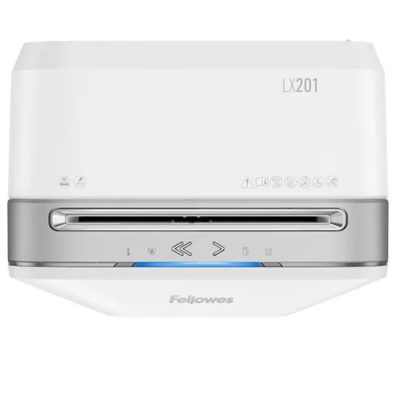 Fellowes Powershred LX201 Distruggidocumenti micro-taglio, 12 fogli, 22 litri, bianco