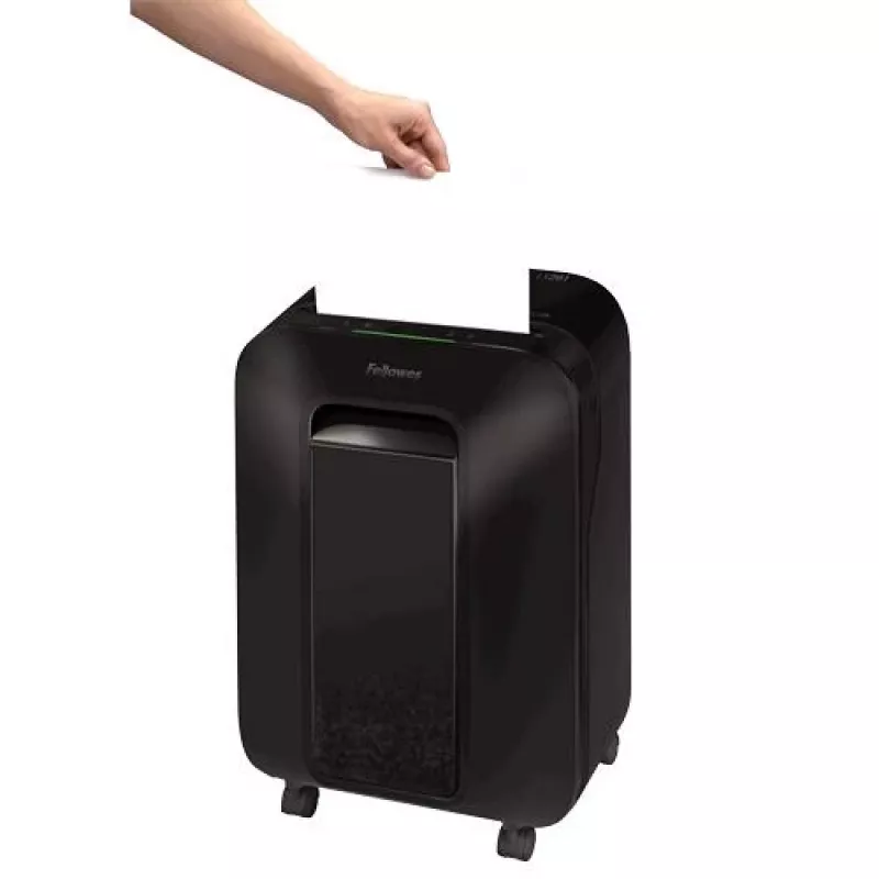 Fellowes Powershred LX201 Distruggidocumenti micro-taglio, nero, 10 fogli, sicurezza P-5, contenitore 22L