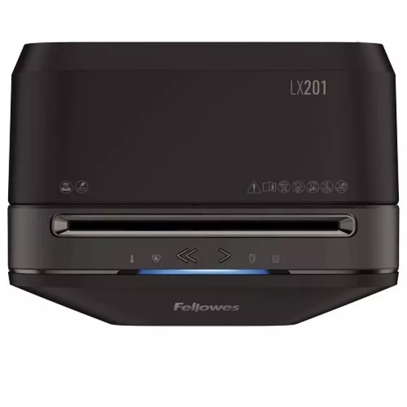 Fellowes Powershred LX201 Distruggidocumenti micro-taglio, nero, 10 fogli, sicurezza P-5, contenitore 22L