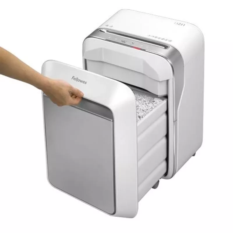 Fellowes Powershred LX211 distruggidocumenti Micro-Cut, 15 fogli, 23 litri, bianco