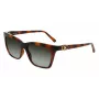 Ferragamo SF1027S-214 Occhiali da sole da donna havana acetato quadrati marrone sfumato 55mm