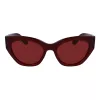 FERRAGAMO SF1107S552065 Donna Occhiali da sole Rettangolari in Acetato Havana Brown Gradient 55/20/140 mm