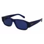 FERRAGAMO SF1109S571443 Occhiali da sole uomo, montatura acetato nero opaco, lenti policarbonato grigie, 57 mm
