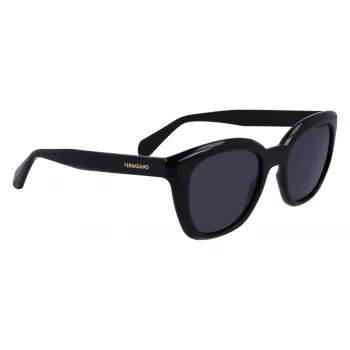 FERRAGAMO SF2000S522100 Occhiali da sole donna Havana montatura in acetato lenti grigie sfumate 52/21/145 mm