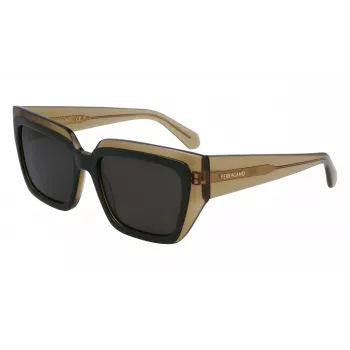 FERRAGAMO SF2002S-327 Occhiali da sole da donna havana acetato marrone sfumato 55mm