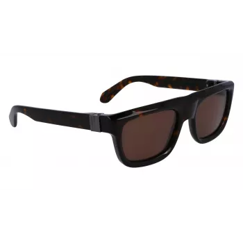 FERRAGAMO SF2009S-242 Occhiali da sole uomo squadrati in acetato havana marrone sfumato 56/21/145 mm
