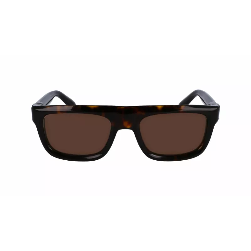 FERRAGAMO SF2009S-242 Occhiali da sole uomo squadrati in acetato havana marrone sfumato 56/21/145 mm