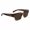 Ferragamo SF2010S-319 Occhiali da sole uomo verde havana quadrati acetato 52mm