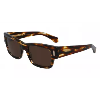 FERRAGAMO SF2011S-216 Occhiali da sole uomo dark havana marrone sfumato 53mm