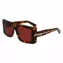 FERRAGAMO SF2032S-242 Occhiali da sole donna Havana Acetato montatura rettangolare lenti sfumate marroni 55/19/140 mm