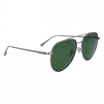 FERRAGAMO SF308S-44 Occhiali da sole uomo rettangolari - Montatura acetato havana marrone, lenti policarbonato grigie, protezione UV400