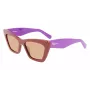 FERRAGAMO SF929S-209 Occhiali da sole da donna Havana Farfalla Acetato Marrone sfumato 55/17/145 mm