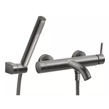 FERRO BCK11GM miscelatore a parete per vasca con set doccia, Gun Metal