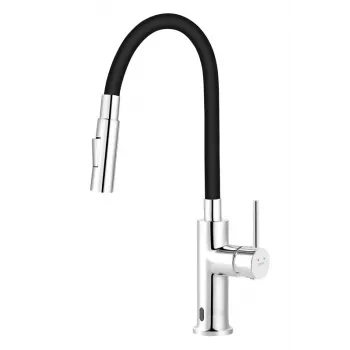FERRO KITCHEN MIXER DISTANZA SENSOR FLEXSPOUT Rubinetto da cucina senza contatto con bocca estraibile, cromato