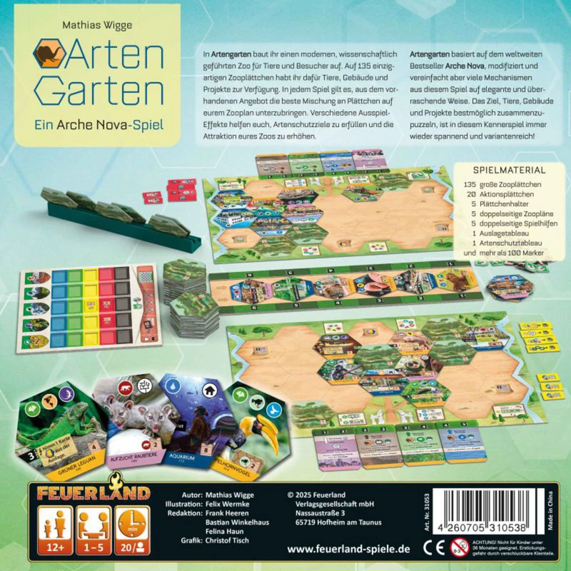 Feuerland Spiele Artengarten gioco da tavolo (31053)