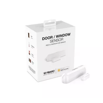 Fibaro Sensore porta/finestra 2 per Apple HomeKit – bianco, Bluetooth Low Energy, sensore di temperatura integrato