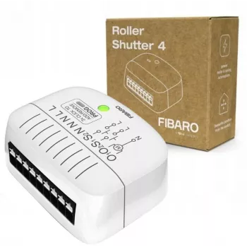 Fibaro FGR-224 Roller Shutter 4 modulo Z-Wave Plus per controllo tapparelle e avvolgibili