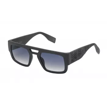 FILA SFI085500968 Occhiali da sole uomo rettangolari - Montatura nera lenti grigie 50/23/145 mm