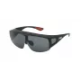 Occhiali da sole FILA SFI126-99U28P unisex - montatura nero opaco, lenti grigie polarizzate, UV400, stile schermo