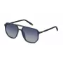 FILA SFI31257BL1P Occhiali da sole uomo polarizzati - Montatura rettangolare nera, lenti grigio fumo, 57 mm