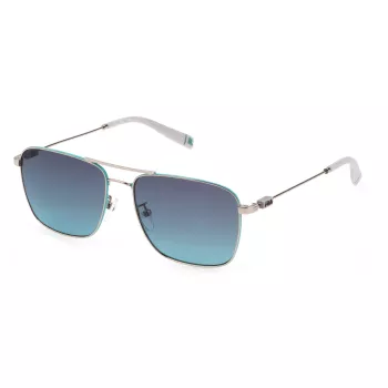 Occhiali da sole uomo FILA SFI456-580579 rettangolari - montatura nera, lenti fumé, protezione UV400