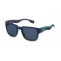 FILA SFI463-53J99P Uomo Occhiali da sole polarizzati, montatura nera, lenti grigie, 53 mm