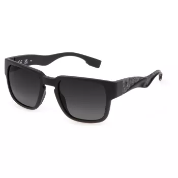 FILA SFI463-53U28P Occhiali da sole polarizzati uomo - Montatura nera lenti grigie 53/21/145 mm