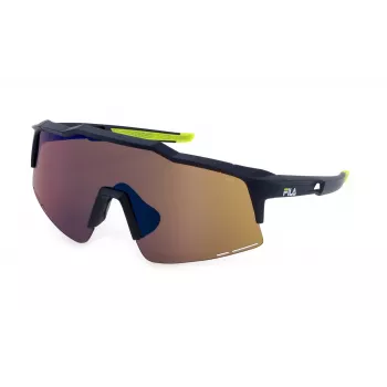FILA SFI516-99U43B Occhiali da sole unisex - montatura nera, lenti grigie, 99/0/130 mm