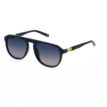 FILA SFI528-563GUP occhiali da sole unisex rettangolari - montatura nera, lenti grigie sfumate 56/19/145 mm