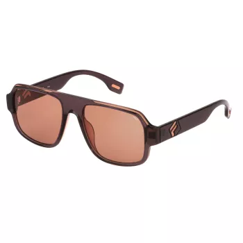Occhiali da sole unisex FILA SFI529-540J58 rettangolari Havana 54mm