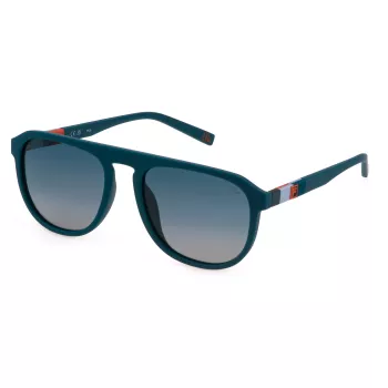 FILA Unisex SFI528-566EMP Occhiali da sole - montatura in plastica a cerchio completo rettangolare - protezione UV400 - 56/19/145 mm