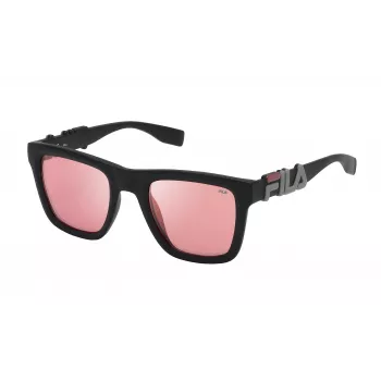 FILA Occhiali da sole unisex SF9416-51U28K - montatura nera, lenti grigie, 51 mm