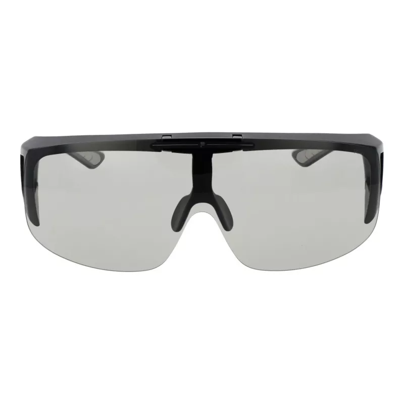 FILA Occhiali da sole unisex SFI126-99U28F stile shield montatura nera lenti smoke UV400