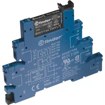Finder 38.51.0.240.0060 relè di accoppiamento 1 CO 6 A 240 V AC guida DIN