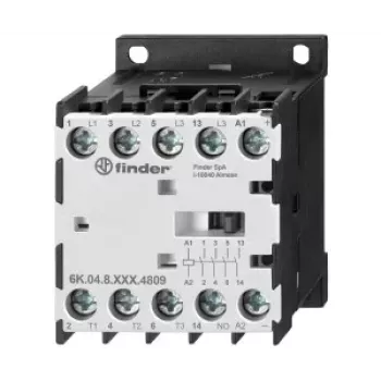 Finder 6K.04.8.230.4812 contattore modulare, bobina 230 V AC, 3 contatti principali NO, 1 contatto ausiliario NO, 25 A