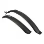 FISCHER Set parafanghi per bicicletta 24-26 pollici profilo largo anteriore e posteriore paraspruzzi nero 85965