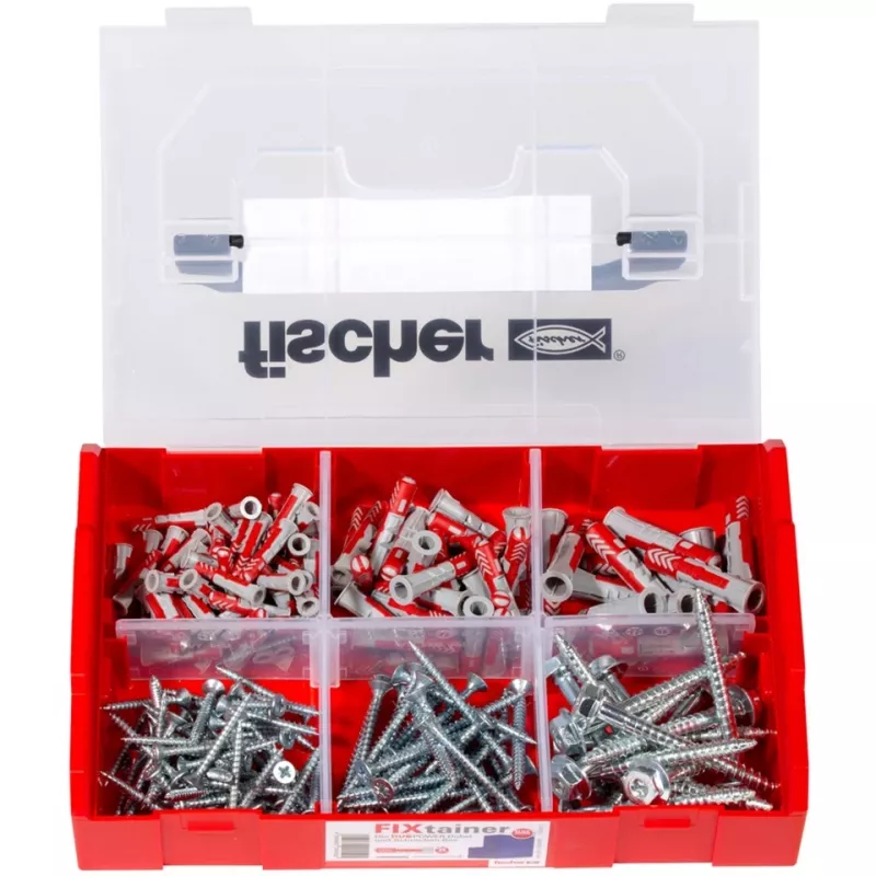 Fischer DUO-Line Tassello a vite e scatola assortimento tasselli, 105 pezzi, DUOPOWER & DUOTEC 535969