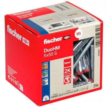 fischer DuoHM 5x55 S PH PZ tassello per cavità 55 mm, 25 pezzi 572921