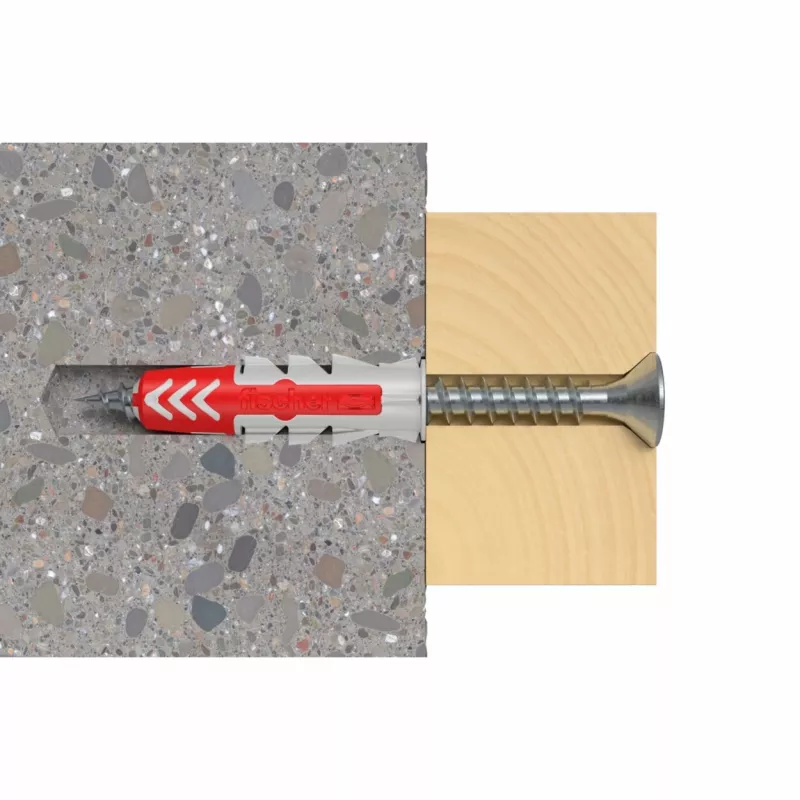 fischer DUOPOWER 6x30 tassello universale BigBox, grigio chiaro/rosso, 950 pezzi, scatola richiudibile 570548