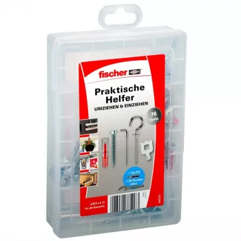 Fischer DuoPower 547212 Assortimento tasselli e viti per traslochi, 76 pezzi
