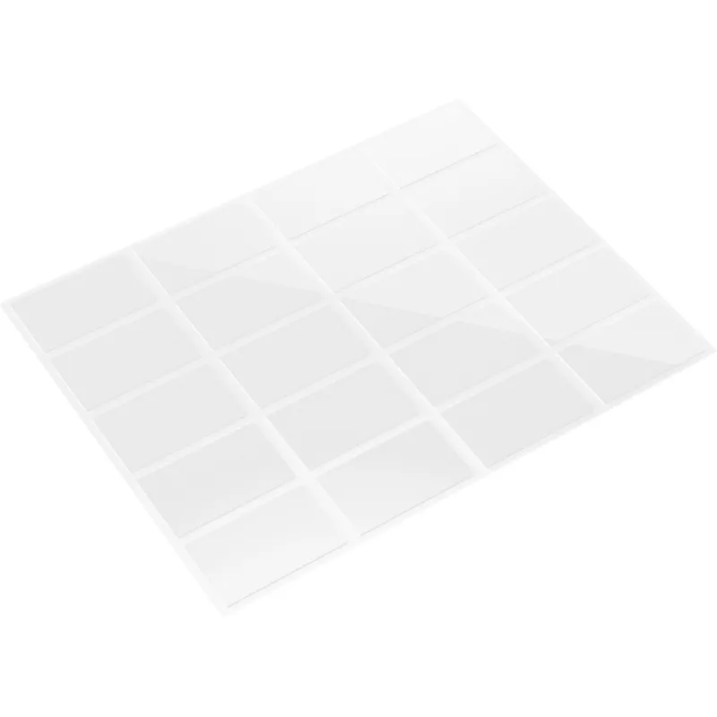 FISCHER GOW strisce di montaggio 20 pezzi, bianco, 22 x 36 mm, autoadesive