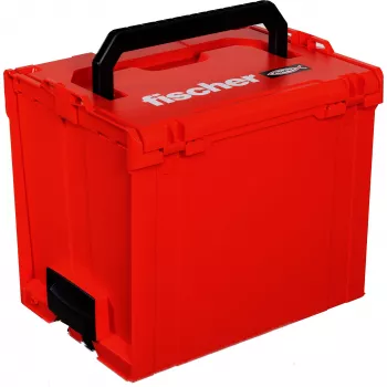 FISCHER L-BOXX FLB 374 cassetta portautensili vuota, rosso/nero