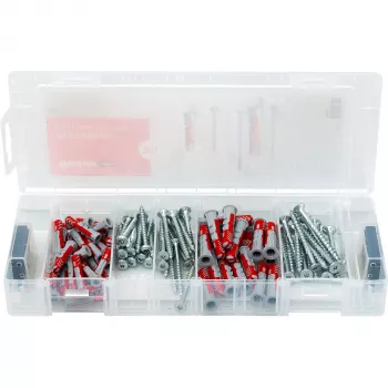 fischer Mini FixTainer - assortimento tasselli e viti DuoPower Ø 4,5/5/6/8 mm 30/40/50/60 (560097)