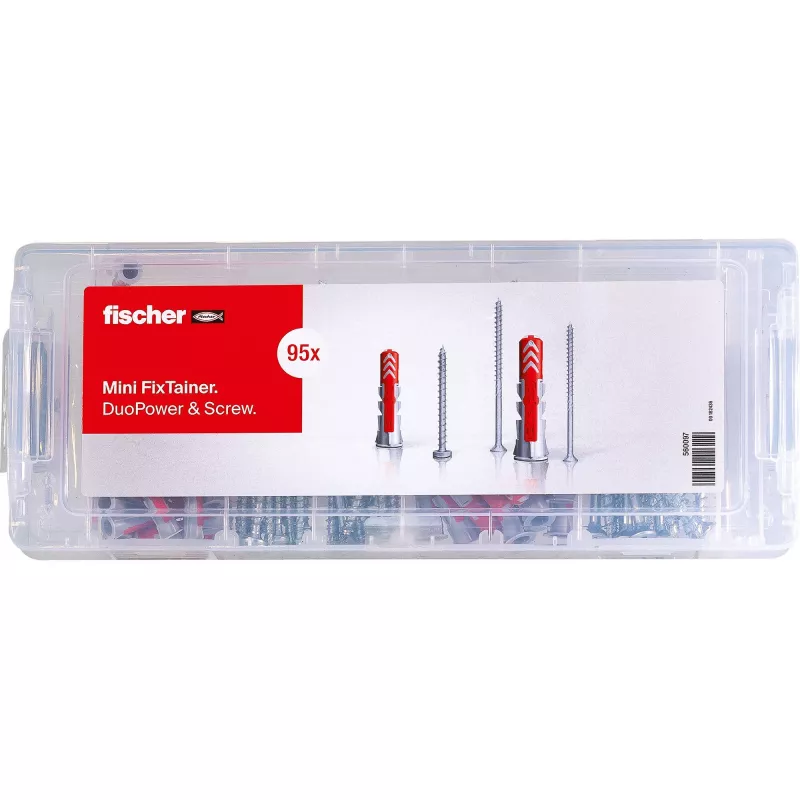 fischer Mini FixTainer - assortimento tasselli e viti DuoPower Ø 4,5/5/6/8 mm 30/40/50/60 (560097)