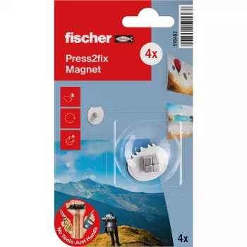 fischer Press2fix Magnete di fissaggio 10 mm neodimio set da 4 pezzi 570492