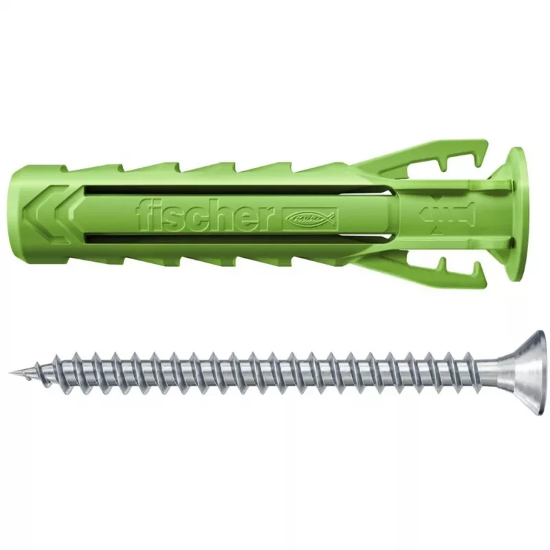 Fischer SX Plus Green 8x40 S K Tassello a espansione con vite, 10 pezzi (567864)