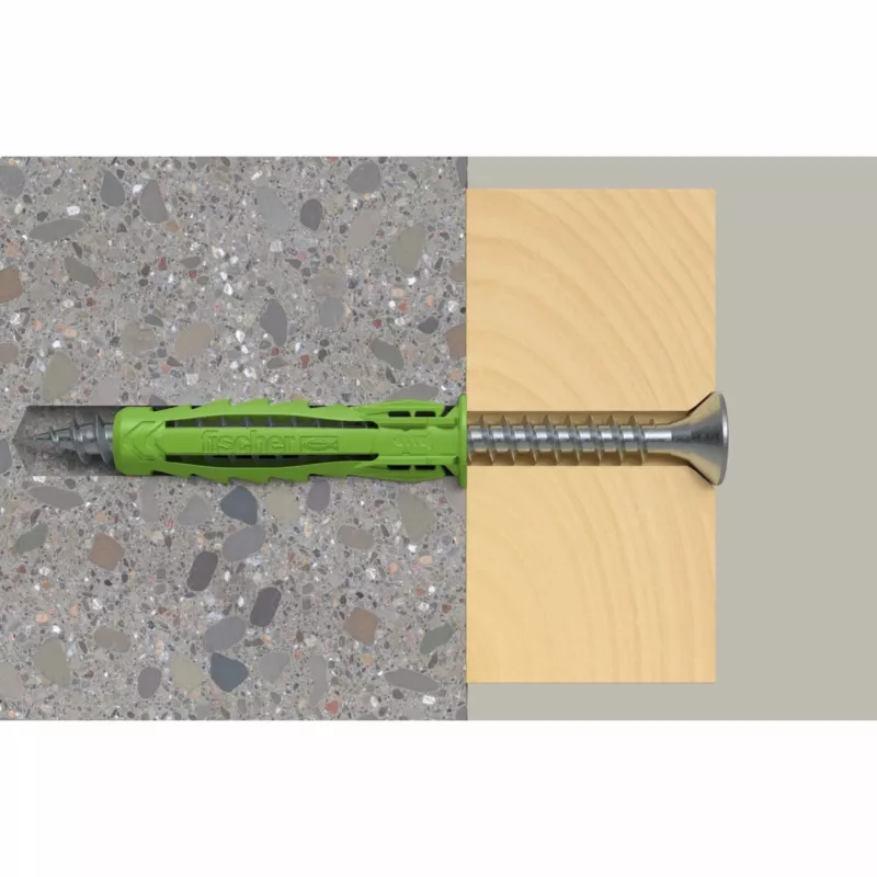Fischer SX Plus Green 8x40 S K Tassello a espansione con vite, 10 pezzi (567864)