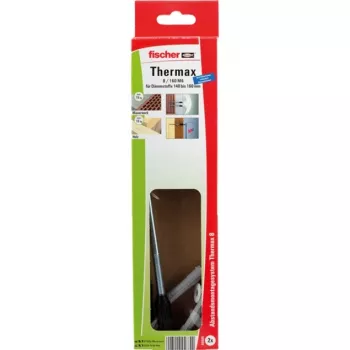 fischer THERMAX 8/160 M6 sistema di montaggio distanziale per isolamento termico, nero/grigio, 2 pezzi 045684